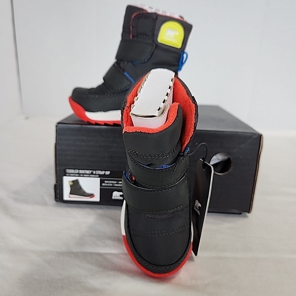 Sorel Toddler Whitney‎ II Strap WP  Toddler 6 Jet Poppy Red Winter Boots